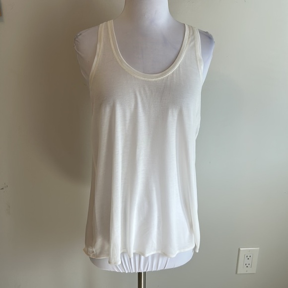 Vince Modal Silk Contrast Tank Ivory - Picture 2 of 7